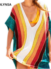 Load image into Gallery viewer, Sexy Beach Cover Up with Stripes
