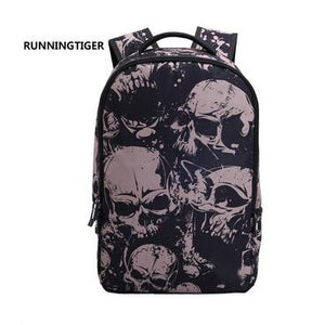 Printed Skull Backpack