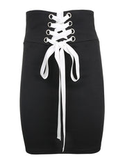 Load image into Gallery viewer, Reversible Lace-Up Pencil Skirt
