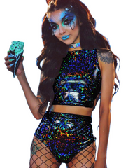 Load image into Gallery viewer, Festival Tank Top &amp; High Waist Shorts
