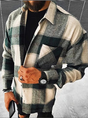 Load image into Gallery viewer, Long Sleeve Plaid Shirt w/ Pockets
