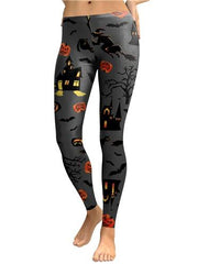 Load image into Gallery viewer, Haunt The House Halloween Leggings - vendach
