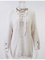 Load image into Gallery viewer, Lace-Up Sweater
