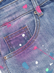 Load image into Gallery viewer, Paint Splash &amp; Ripped Jeans 
