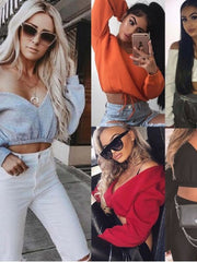 Load image into Gallery viewer, Off-the-shoulder solid color top
