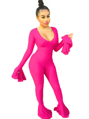 Load image into Gallery viewer, Ruffled Sleeve Jumpsuit
