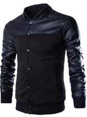 Load image into Gallery viewer, Men&#39;s Stylish Buttoned Leather Jacket
