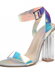 Load image into Gallery viewer, Iridescent Chunky Heels
