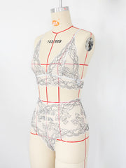 Load image into Gallery viewer, Floral Lace Two Piece Lingerie Set
