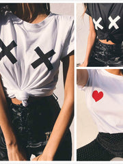 Load image into Gallery viewer, Cotton round neck print casual t-shirt
