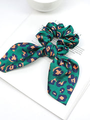 Load image into Gallery viewer, Satin Silky bow hair scrunchie 
