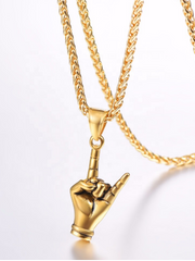 Load image into Gallery viewer, Rock &amp; Roll Sign Necklace
