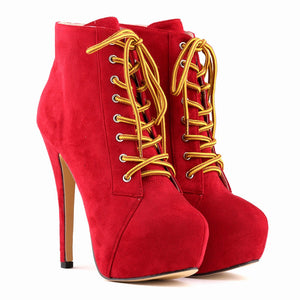 Suede High Heeled Boots