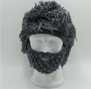 Wool Knit Beard & Hair Hat/Mask