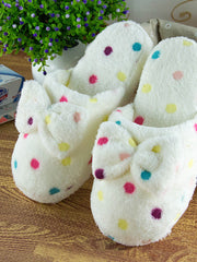 Load image into Gallery viewer, Cotton Polka Dot Slippers
