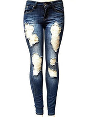 Load image into Gallery viewer, Women&#39;s Skinny Ripped Jeans - vendach
