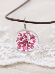 Load image into Gallery viewer, Handmade Resin Floral Pendant Necklace
