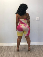 Load image into Gallery viewer, Tie-dyed chest-wrap jumpsuit
