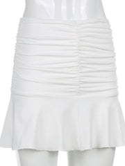 Load image into Gallery viewer, A Tight Ruffled Skirt Suit With A Wavy Edge And A Bare Back
