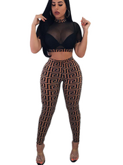 Load image into Gallery viewer, Two Piece Set Mesh Top &amp; Pants
