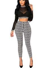 Load image into Gallery viewer, Two Piece Set Mesh Top &amp; Pants

