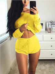 Load image into Gallery viewer, Off Shoulder Crop Top &amp; Shorts
