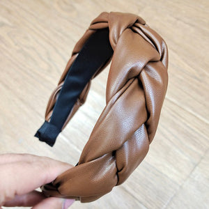 European and American Leather Twist Braid Headband