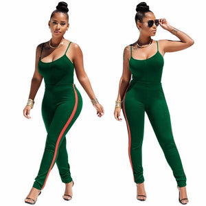 Two Piece Tracksuit w/ Spaghetti Strap Tank Top