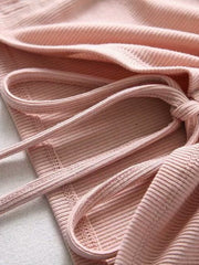 Load image into Gallery viewer, Drawstring V-neck female short sleeve
