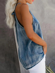 Load image into Gallery viewer, Women&#39;s Denim Jeans Top
