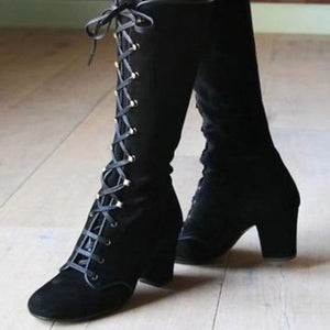 Front lace-up rider boots