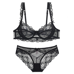  Lace Bra & Panties Lingerie Set