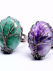 Load image into Gallery viewer, Natural Stone Tree of Life Rings
