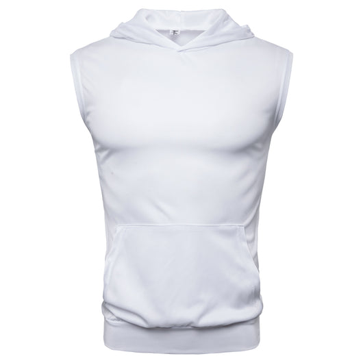 Hooded sleeveless sports t-shirt