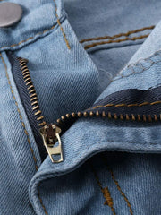 Load image into Gallery viewer, Jeans Side Floral Lace
