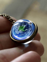 Load image into Gallery viewer, Galaxy Double Sided Pendant Necklace - vendach
