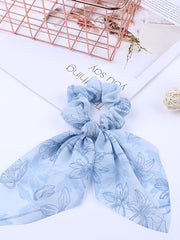 Load image into Gallery viewer, Satin Silky bow hair scrunchie 
