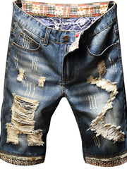 Load image into Gallery viewer, Men&#39;s Ripped Jean Shorts
