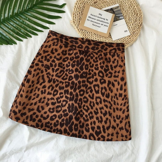 Leopard Mini Skirts