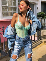 Load image into Gallery viewer, Sheer Lace Bodysuit
