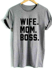 Load image into Gallery viewer, WIFE MOM BOSS T-shirt
