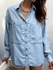 Load image into Gallery viewer, Long Sleeve Over Size Shirt
