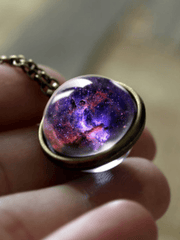 Load image into Gallery viewer, Galaxy Double Sided Pendant Necklace - vendach
