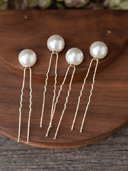 Load image into Gallery viewer, Pearl U-shaped hairpin 
