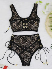 Load image into Gallery viewer, High Waist Lace Bikini
