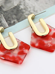 Load image into Gallery viewer, Vintage Acrylic Geometric Earrings
