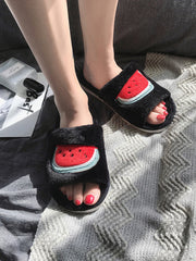 Load image into Gallery viewer, Indoor Slippers Fruits Print
