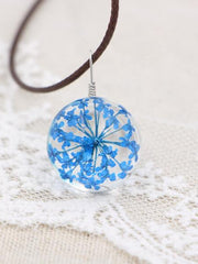 Load image into Gallery viewer, Handmade Resin Floral Pendant Necklace
