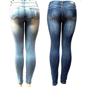 Women's Skinny Ripped Jeans - vendach