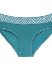Load image into Gallery viewer, Medium  waist underwear with lace trim
